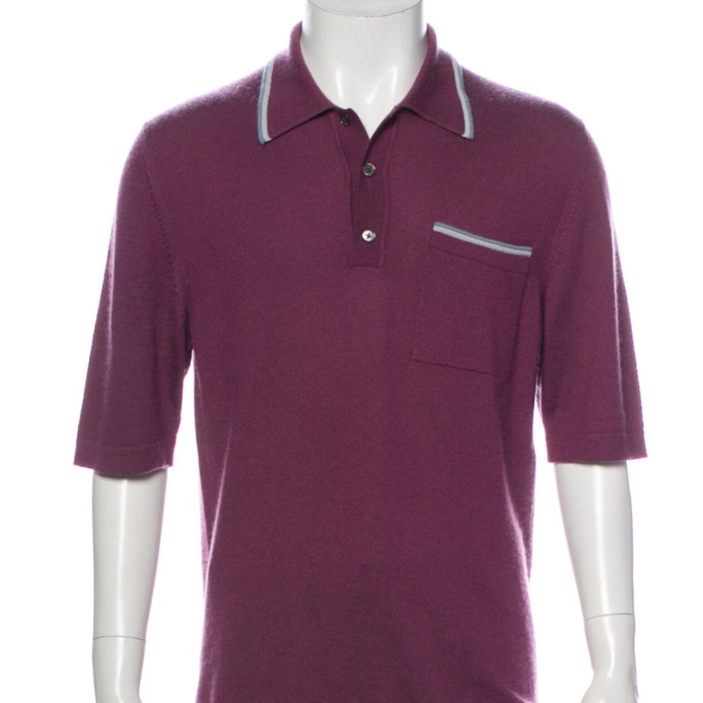 Marc Jacobs purple Cashmere Polo Shirt